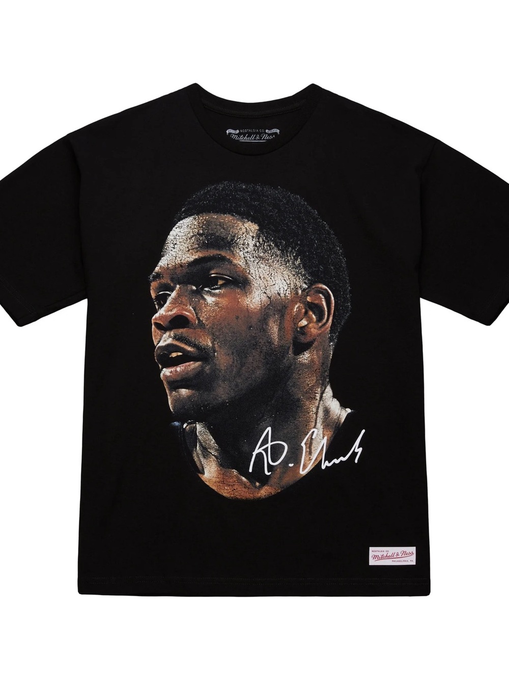 Mitchell & Ness Black Photoreal Portrait Graphic Tee